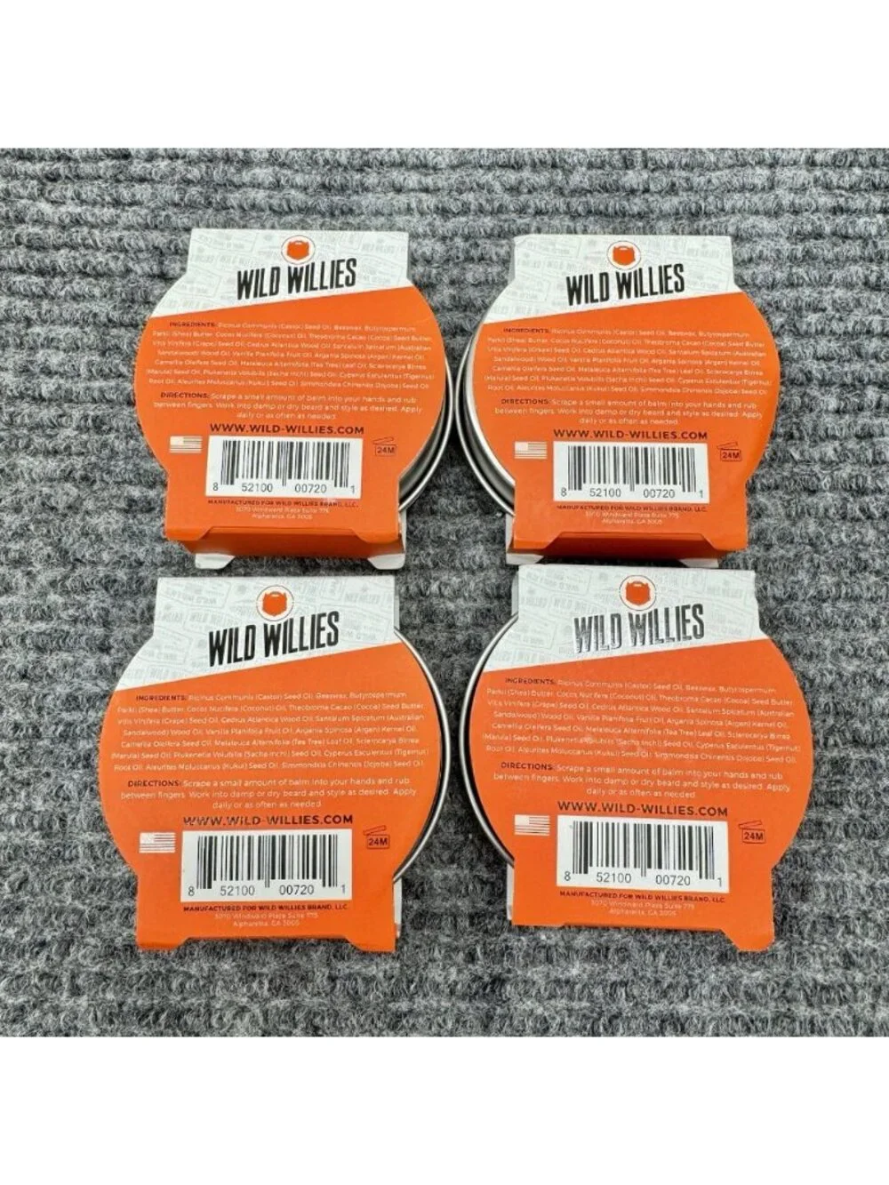 Lot Of 4 Wild Willies Original Beard Butter Balm 2 fl oz / 59.15 mL NEW